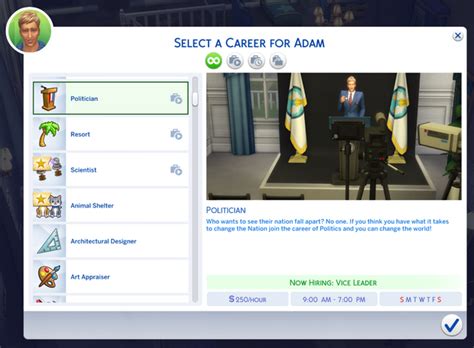 sims 4 career cheat politician|Politician Career – Welcome to KiaraSims4Mods!.